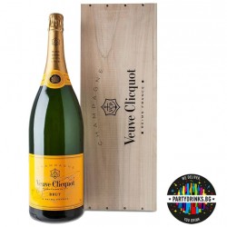 Шампанско Veuve Clicquot Yellow Label Jeroboam WOOD 3.0L с кутия